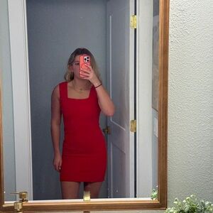 Versace Red Straight Dress